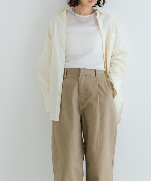 URBAN RESEARCH(アーバンリサーチ)の「『MADE IN JAPAN』シアーワッフルカットソー(Tシャツ/カットソー・レディース・ブラウン/ホワイト・FREE)」の5枚目の写真