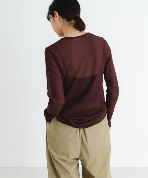 URBAN RESEARCH(アーバンリサーチ)の「『MADE IN JAPAN』シアーワッフルカットソー(Tシャツ/カットソー・レディース・ブラウン/ホワイト・FREE)」の9枚目の写真