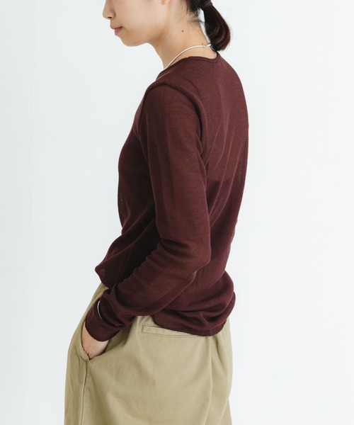 URBAN RESEARCH(アーバンリサーチ)の「『MADE IN JAPAN』シアーワッフルカットソー(Tシャツ/カットソー・レディース・ブラウン/ホワイト・FREE)」の10枚目の写真