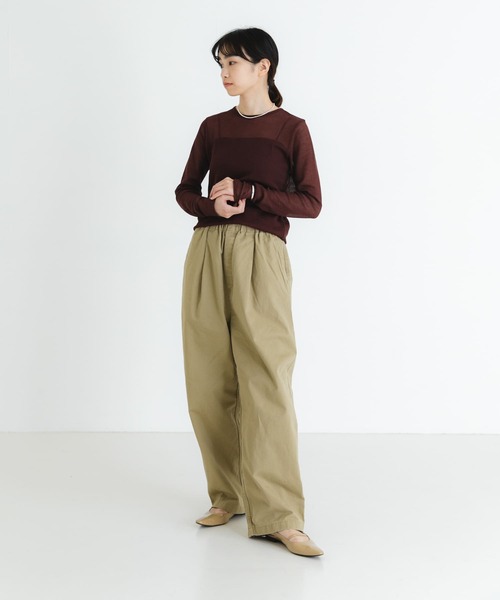 URBAN RESEARCH(アーバンリサーチ)の「『MADE IN JAPAN』シアーワッフルカットソー(Tシャツ/カットソー・レディース・ブラウン/ホワイト・FREE)」の12枚目の写真