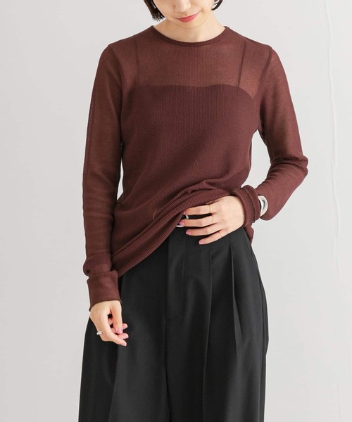 URBAN RESEARCH(アーバンリサーチ)の「『MADE IN JAPAN』シアーワッフルカットソー(Tシャツ/カットソー・レディース・ブラウン/ホワイト・FREE)」の13枚目の写真