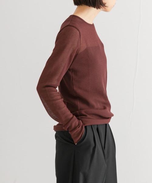 URBAN RESEARCH(アーバンリサーチ)の「『MADE IN JAPAN』シアーワッフルカットソー(Tシャツ/カットソー・レディース・ブラウン/ホワイト・FREE)」の17枚目の写真