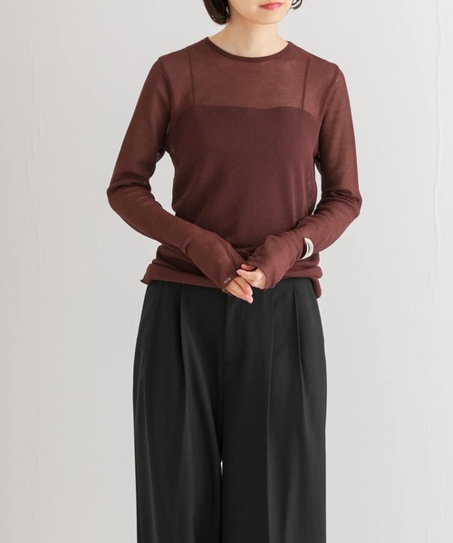 URBAN RESEARCH(アーバンリサーチ)の「『MADE IN JAPAN』シアーワッフルカットソー(Tシャツ/カットソー・レディース・ブラウン/ホワイト・FREE)」の18枚目の写真
