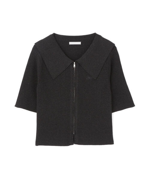 JILL by JILL STUART(ジルバイジルスチュアート)の「◇フロントZIPシャイニーニット(ニット/セーター・レディース・ベージュ/ブラック・FREE)」の4枚目の写真