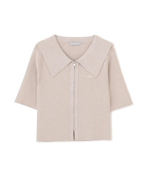 JILL by JILL STUART(ジルバイジルスチュアート)の「◇フロントZIPシャイニーニット(ニット/セーター・レディース・ベージュ/ブラック・FREE)」の18枚目の写真