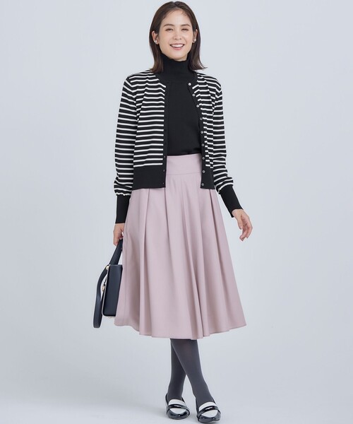 組曲(クミキョク)の「タックフレアカラースカート(スカート・レディース・イエロー系/ブラック系/ピンク系/グレー系・1/2/3)」の22枚目の写真