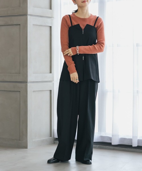 URBAN RESEARCH（アーバンリサーチ）の「『UR TECH』コットンメランジクルーネックニット（ニット/セーター・レディース・オレンジ/パープル/カーキ・FREE）」の12枚目の写真