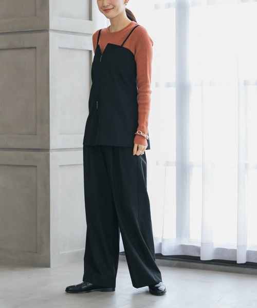 URBAN RESEARCH（アーバンリサーチ）の「『UR TECH』コットンメランジクルーネックニット（ニット/セーター・レディース・オレンジ/パープル/カーキ・FREE）」の13枚目の写真