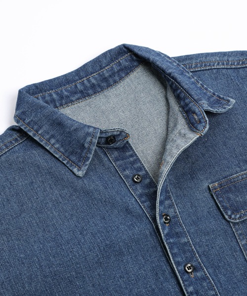 エ*ン様 E.YAZAWA デニムシャツ XL E.YAZAWA デニムシャツ XL E.YAZAWA 矢沢永吉 デニムシャツ