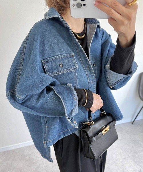 AMELY（エミリー）の「デニムワイドシャツ（シャツ/ブラウス）」 - WEAR