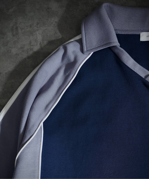 PLAN To（プラントゥ）の「Heavy Weight Punch Short Length Game Shirts L/S - ヘビーウェイトポンチショートレングスゲームシャツ(長袖)（スウェット・メンズ・ネイビー/グレー・SMALL/MEDIUM/LARGE）」の8枚目の写真