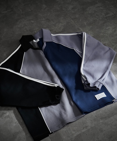 PLAN To（プラントゥ）の「Heavy Weight Punch Short Length Game Shirts L/S - ヘビーウェイトポンチショートレングスゲームシャツ(長袖)（スウェット・メンズ・ネイビー/グレー・SMALL/MEDIUM/LARGE）」の15枚目の写真