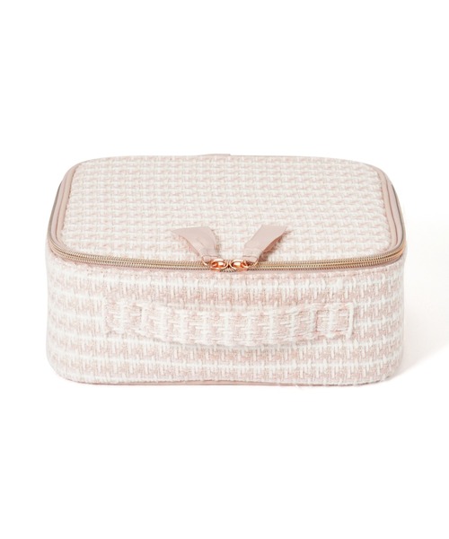 ツイード バニティ メイクバッグ ピンク（ポーチ）｜Francfranc