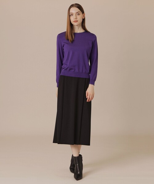 MACKINTOSH LONDON（マッキントッシュ ロンドン）の「クリアニット天竺プルオーバー（ニット/セーター・レディース・オフホワイト/パープル系その他4/グレー系その他・40/38）」の6枚目の写真