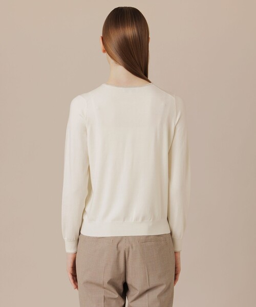 MACKINTOSH LONDON（マッキントッシュ ロンドン）の「クリアニット天竺プルオーバー（ニット/セーター・レディース・オフホワイト/パープル系その他4/グレー系その他・40/38）」の9枚目の写真