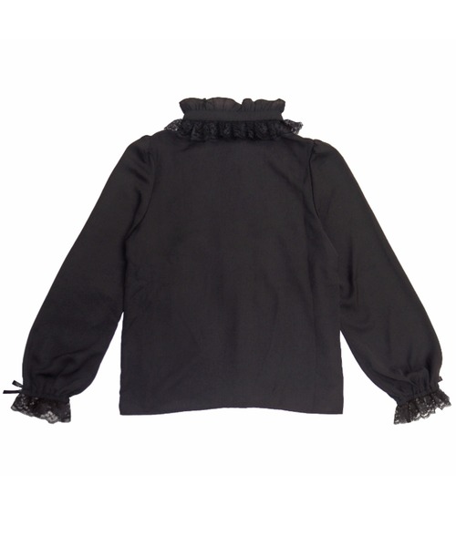 Secret Honey(シークレットハニー)の「スタンドレースフリルミニリボンブラウス(シャツ/ブラウス・レディース・オフホワイト/ブラック・MEDIUM)」の3枚目の写真