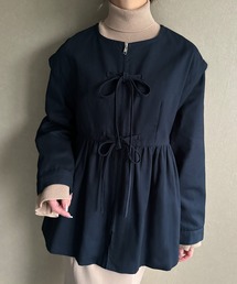 ペプラム」に該当するノーカラージャケットファッション通販