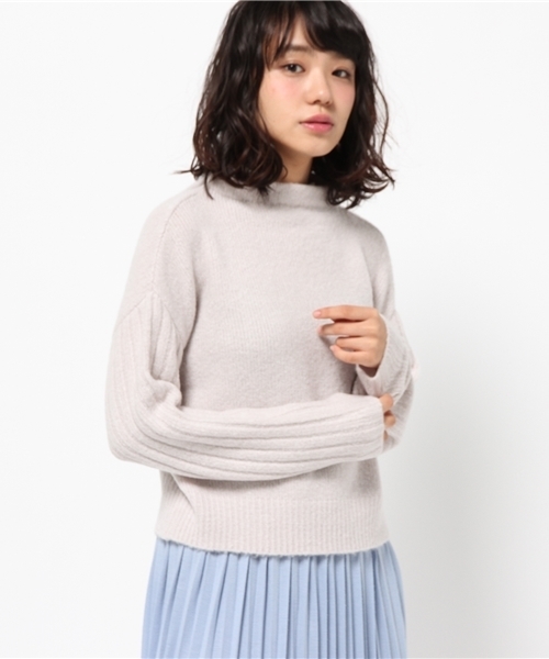 one after another NICE CLAUP(ワンアフターアナザーナイスクラップ)の「【SEDA12月号掲載 ナイスクラップ】ボトルネックタートルニット(ニット/セーター・レディース・カーキ/ブラック/アイボリー/ライトグレー・FREE)」の7枚目の写真