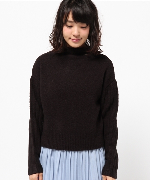 one after another NICE CLAUP(ワンアフターアナザーナイスクラップ)の「【SEDA12月号掲載 ナイスクラップ】ボトルネックタートルニット(ニット/セーター・レディース・カーキ/ブラック/アイボリー/ライトグレー・FREE)」の9枚目の写真