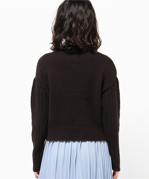 one after another NICE CLAUP(ワンアフターアナザーナイスクラップ)の「【SEDA12月号掲載 ナイスクラップ】ボトルネックタートルニット(ニット/セーター・レディース・カーキ/ブラック/アイボリー/ライトグレー・FREE)」の11枚目の写真