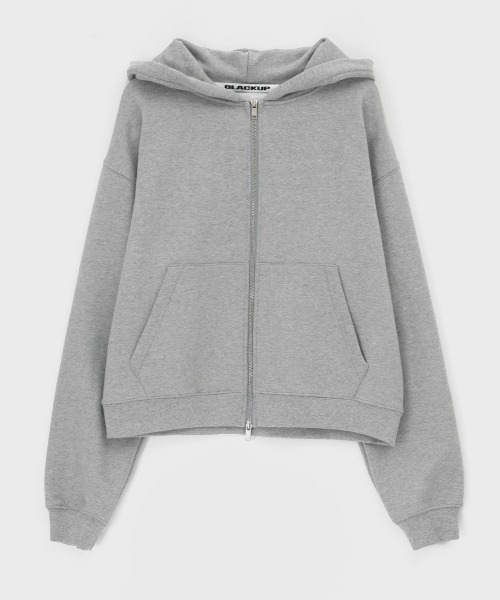 BLACKUP（ブラックアップ）の「[B-BASIC] ヘビースウェットフードジップアップ（パーカー・レディース・グレー/ブラック/オートミール/ホワイト系その他・ONESIZE）」の3枚目の写真