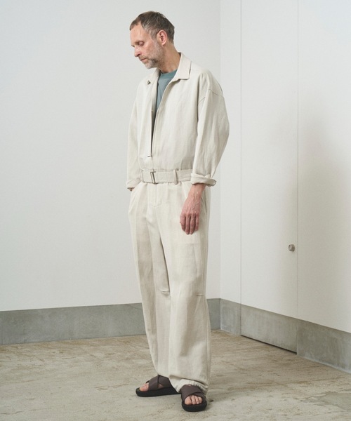 TROVE（トローヴ）の「TROVE / WOOL LINEN JUMP SUIT（つなぎ/オールインワン・メンズ・ブラック/キナリ・1/3）」の17枚目の写真