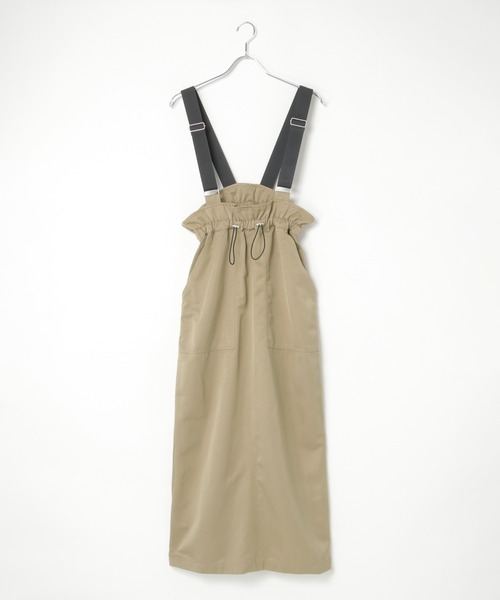 notch.（ノッチ）の「【 notch. by KR 】サス付きハイウェストスカート（ジャンパースカート・レディース・ブラック/オリーブ/ダークオリーブ/グレイッシュベージュ・M/TM）」の21枚目の写真