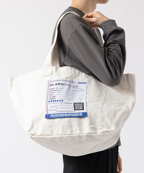 In・stru(men-tal).（インストルメンタル）の「【MIHARAYASUHIRO/ミハラヤスヒロ】COTTON CANVAS TOTEBAG（トートバッグ・メンズ・ブラック/ホワイト/ライトグレー・FREE）」の9枚目の写真