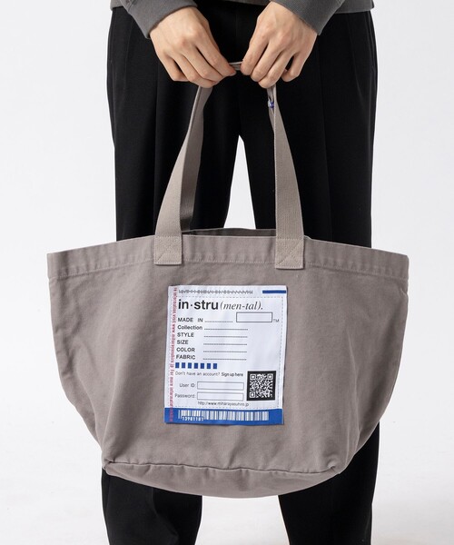 In・stru(men-tal).（インストルメンタル）の「【MIHARAYASUHIRO/ミハラヤスヒロ】COTTON CANVAS TOTEBAG（トートバッグ・メンズ・ブラック/ホワイト/ライトグレー・FREE）」の17枚目の写真