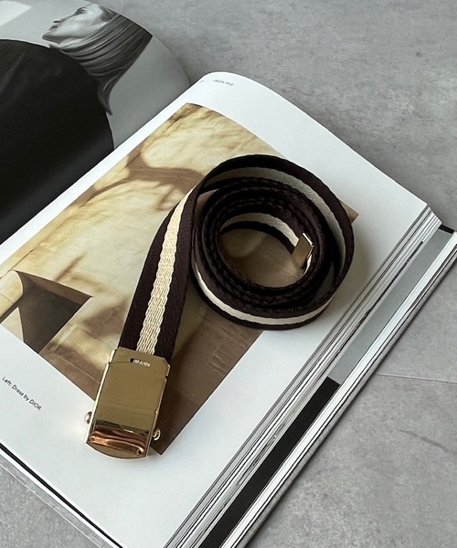 DouDou レザーガチャベルト ロング ブラックゴールド 販売ウェブ