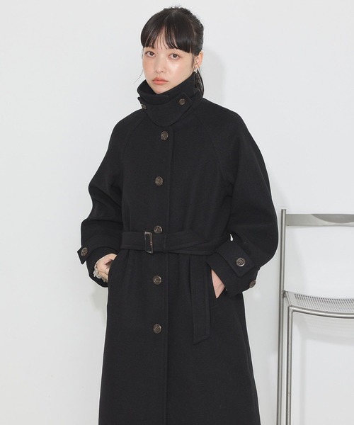 earth music&ecology(アースミュージックアンドエコロジー)の「2WAYカラーロングコート(チェスターコート・レディース・ブラック/ベージュ/モカ・M/L)」の15枚目の写真