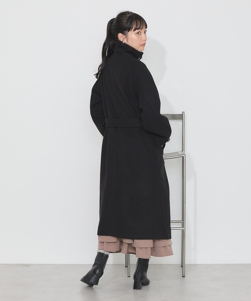 earth music&ecology(アースミュージックアンドエコロジー)の「2WAYカラーロングコート(チェスターコート・レディース・ブラック/ベージュ/モカ・M/L)」の17枚目の写真