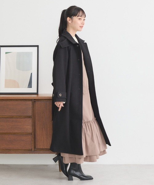 earth music&ecology(アースミュージックアンドエコロジー)の「2WAYカラーロングコート(チェスターコート・レディース・ブラック/ベージュ/モカ・M/L)」の22枚目の写真