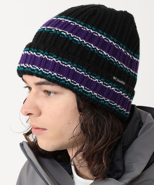 Columbia（コロンビア）の「Columbia／シアトルキャナル ニットキャップ／コロンビア／ニット帽（ニットキャップ/ビーニー・レディース・パープル/グリーン/ブラック系その他/ブラック・ONE SIZE）」の2枚目の写真