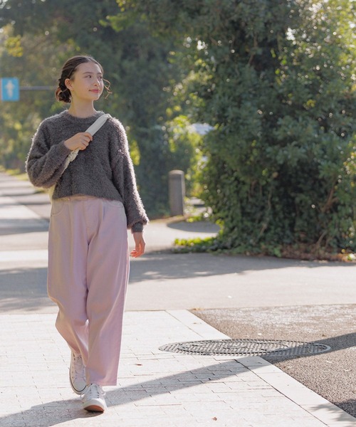 GLOBAL WORK（グローバルワーク）の「my colorニットプルオーバー/143990（ニット/セーター・キッズ・サックスブルー/ライム/オフホワイト/チャコール・160cm/150cm/140cm/130cm）」の5枚目の写真