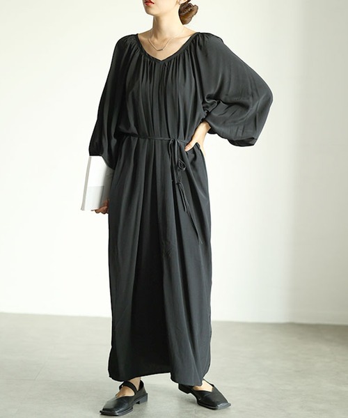 前後2wayバルーン袖Vネックワンピース（ワンピース）｜GOLDJAPAN（ゴールドジャパン）