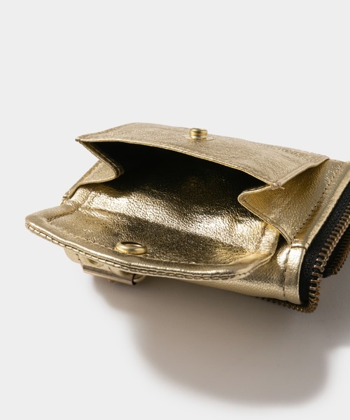beautiful people（ビューティフルピープル）の「riders petit wallet gold（財布・レディース・ゴールド・FREE）」の3枚目の写真