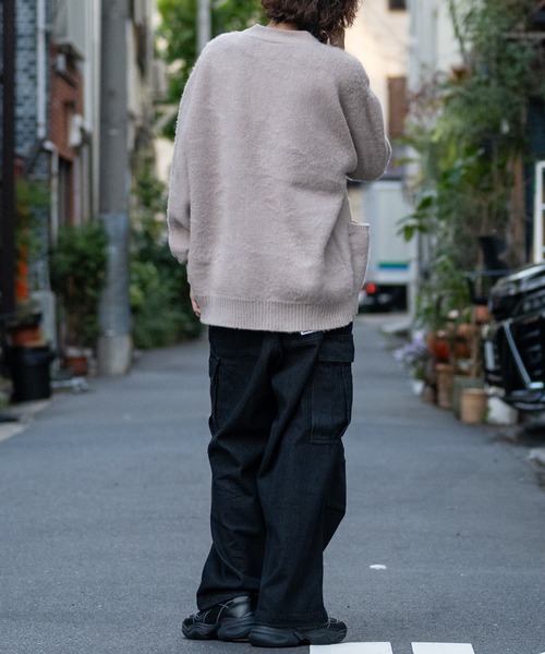 Red Cap Girl(レッドキャプガール)の「【a-r】〔Red Cap Girl/レッドキャップガール〕モヘアライク ダブルジャガード ガール刺繍 カーディガン(カーディガン/ボレロ・メンズ・ブルー/ブラック/グレイッシュベージュ・MEDIUM/LARGE)」の21枚目の写真