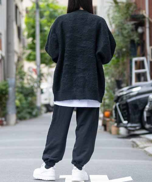 Red Cap Girl(レッドキャプガール)の「【a-r】〔Red Cap Girl/レッドキャップガール〕モヘアライク ダブルジャガード ガール刺繍 カーディガン(カーディガン/ボレロ・メンズ・ブルー/ブラック/グレイッシュベージュ・MEDIUM/LARGE)」の14枚目の写真