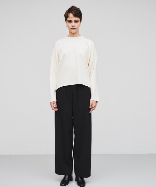 cloenc（クロエンス）の「◆【手洗い可】ロゴスウェットプルオーバー（スウェット・レディース・ブラック/アイボリー/ピンク・02）」の5枚目の写真