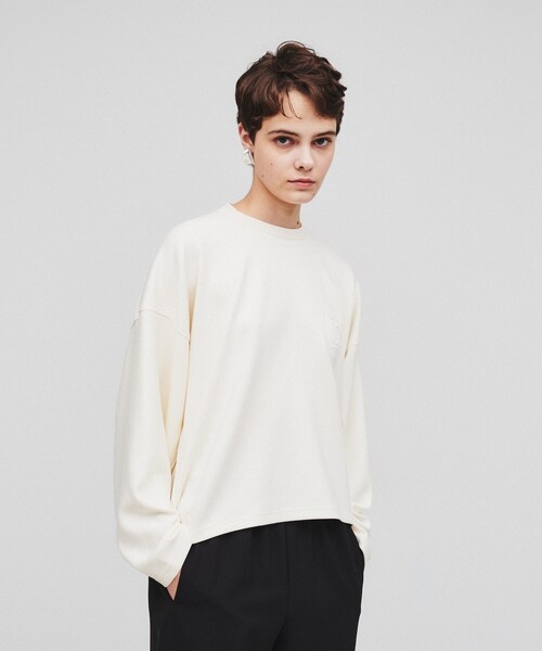 cloenc（クロエンス）の「◆【手洗い可】ロゴスウェットプルオーバー（スウェット・レディース・ブラック/アイボリー/ピンク・02）」の6枚目の写真