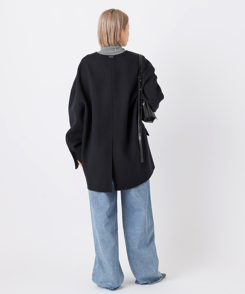 AP STUDIO（エーピーストゥディオ）の「【SYSTEM/システム】ディープネックウールトップ（ニット/セーター・レディース・ネイビー・FREE）」の6枚目の写真