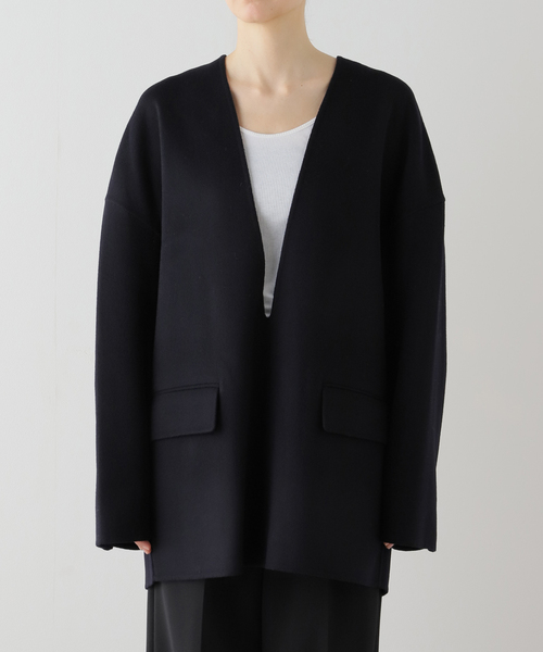 AP STUDIO（エーピーストゥディオ）の「【SYSTEM/システム】ディープネックウールトップ（ニット/セーター・レディース・ネイビー・FREE）」の7枚目の写真