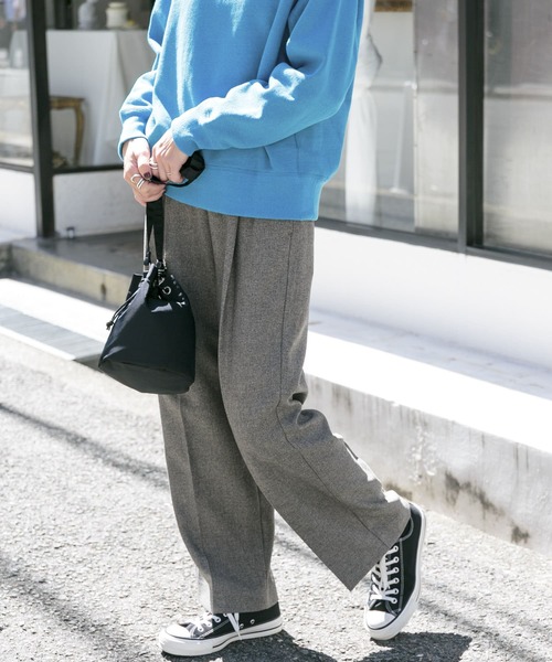 FORK&SPOON（フォークアンドスプーン）の「FORK&SPOON　ウールライクツイルイージーパンツ（その他パンツ・レディース・ブラック/チャコールグレー/ライトグレー・1/2）」の20枚目の写真