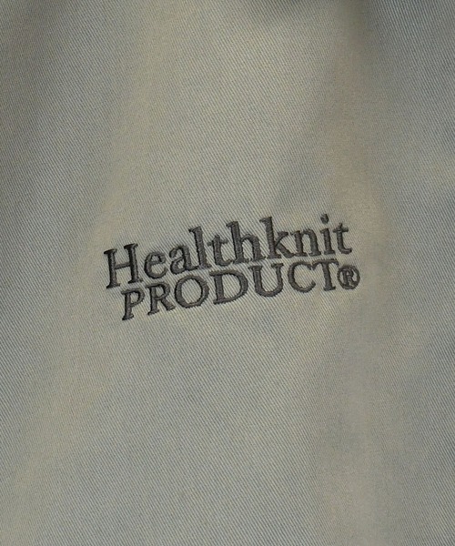 Healthknit Product(ヘルスニットプロダクト)の「別注【Healthknit Product】T/C twill blouson/ロゴ刺繍 ツイル ブルゾン/ハリントンジャケット(ブルゾン・メンズ・ブラック/カーキ/ネイビー・M/L/XL)」の9枚目の写真