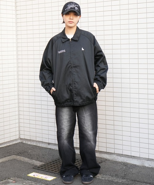 Healthknit Product(ヘルスニットプロダクト)の「別注【Healthknit Product】T/C twill blouson/ロゴ刺繍 ツイル ブルゾン/ハリントンジャケット(ブルゾン・メンズ・ブラック/カーキ/ネイビー・M/L/XL)」の18枚目の写真
