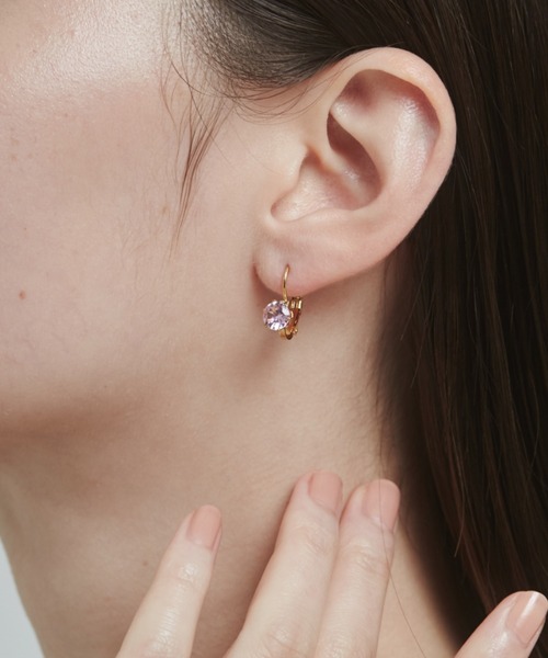 ciite' surgical stainless(シーテサージカルステンレス)の「【 金属アレルギー対応 】 カラービジューピアス サージカルステンレス (両耳用)(ピアス(両耳用)・レディース・イエロー/クリア/ピンク/レッド・FREE)」の3枚目の写真