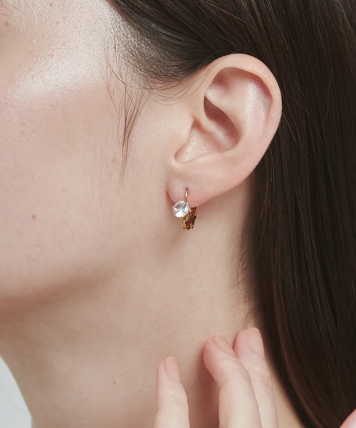 ciite' surgical stainless(シーテサージカルステンレス)の「【 金属アレルギー対応 】 カラービジューピアス サージカルステンレス (両耳用)(ピアス(両耳用)・レディース・イエロー/クリア/ピンク/レッド・FREE)」の9枚目の写真