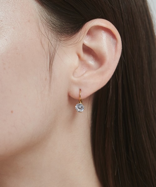 ciite' surgical stainless(シーテサージカルステンレス)の「【 金属アレルギー対応 】 カラービジューピアス サージカルステンレス (両耳用)(ピアス(両耳用)・レディース・イエロー/クリア/ピンク/レッド・FREE)」の10枚目の写真