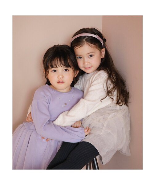 Seraph（セラフ）の「もちふわチュールセーター（ニット/セーター・キッズ・ラベンダー/ベビーピンク/アイボリー・80/90/100/110/120/130/140）」の10枚目の写真